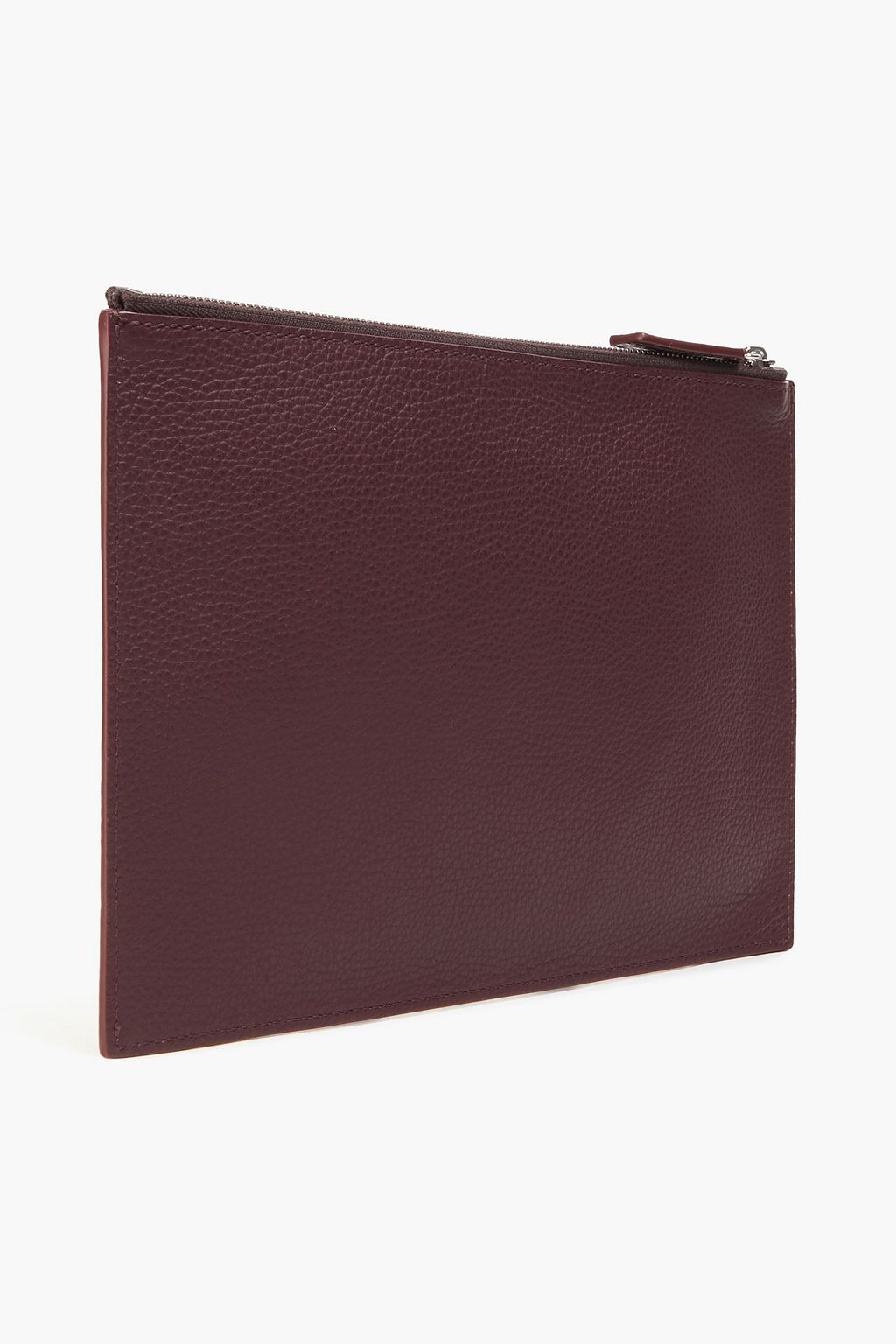 SERAPIAN Pebbled-leather pouch