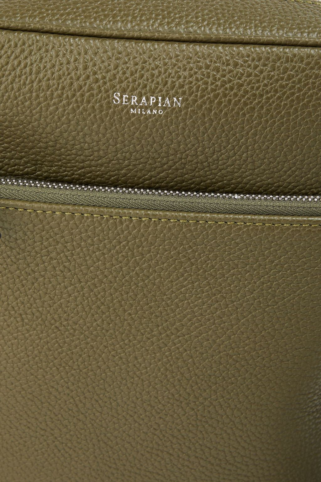 SERAPIAN North South pebbled-leather messenger bag