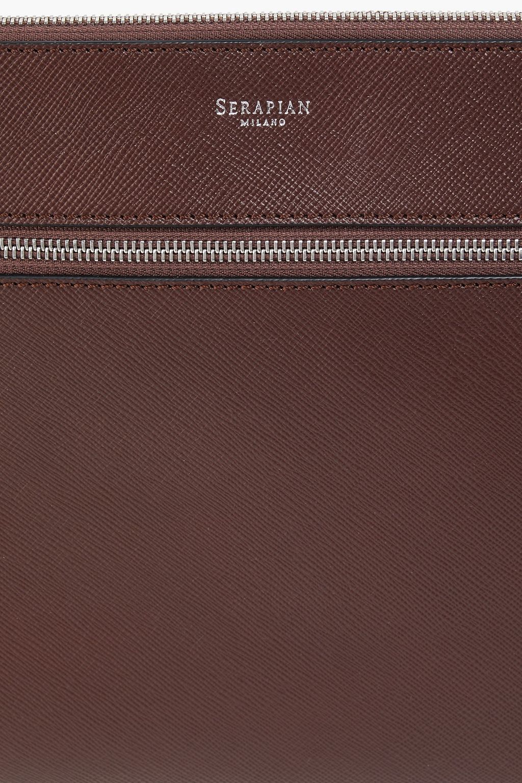 SERAPIAN Textured-leather pouch