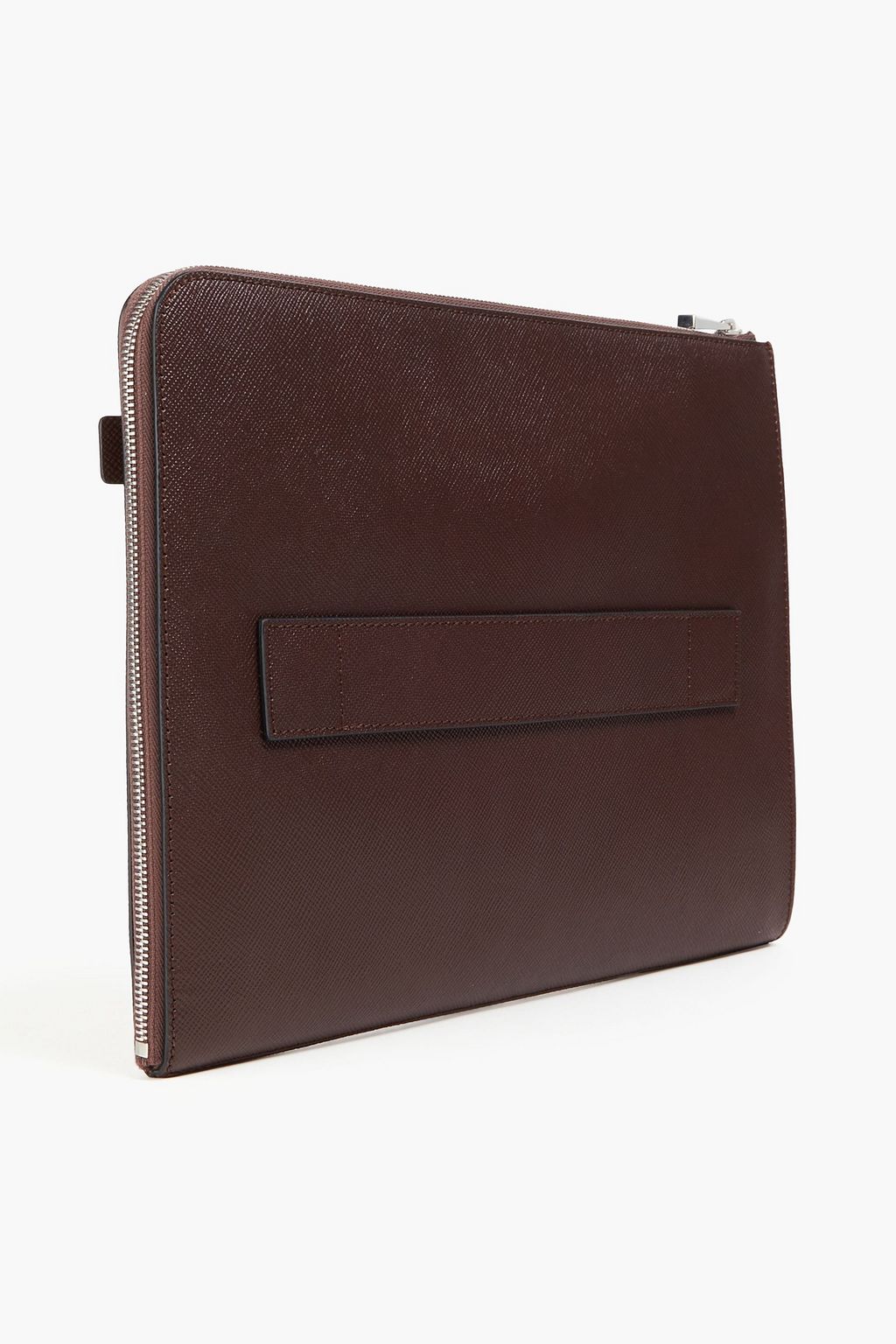 SERAPIAN Textured-leather pouch