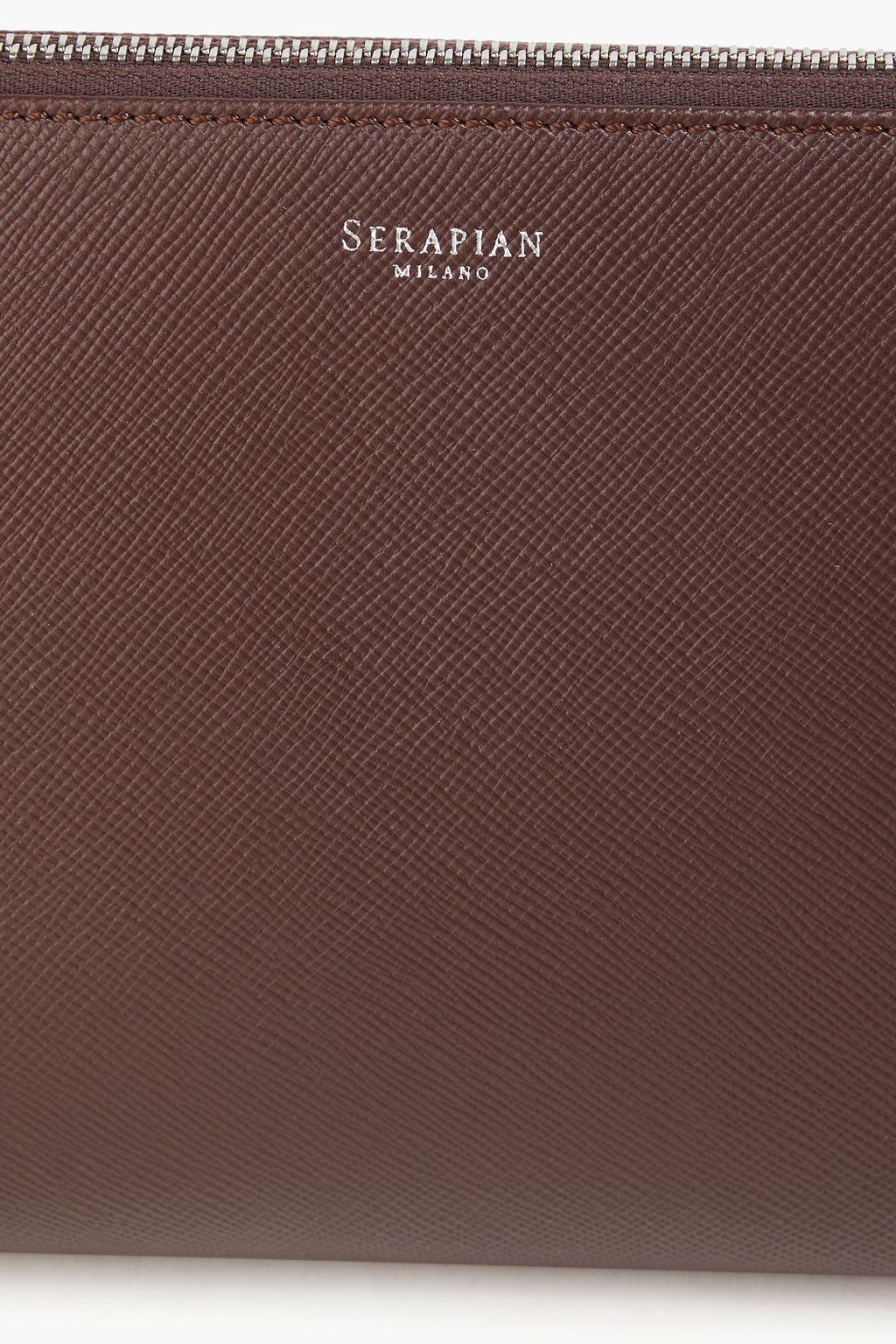 SERAPIAN Textured-leather pouch