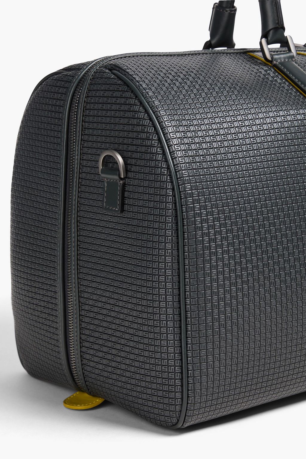 SERAPIAN Holdall embossed coated-canvas weekend bag