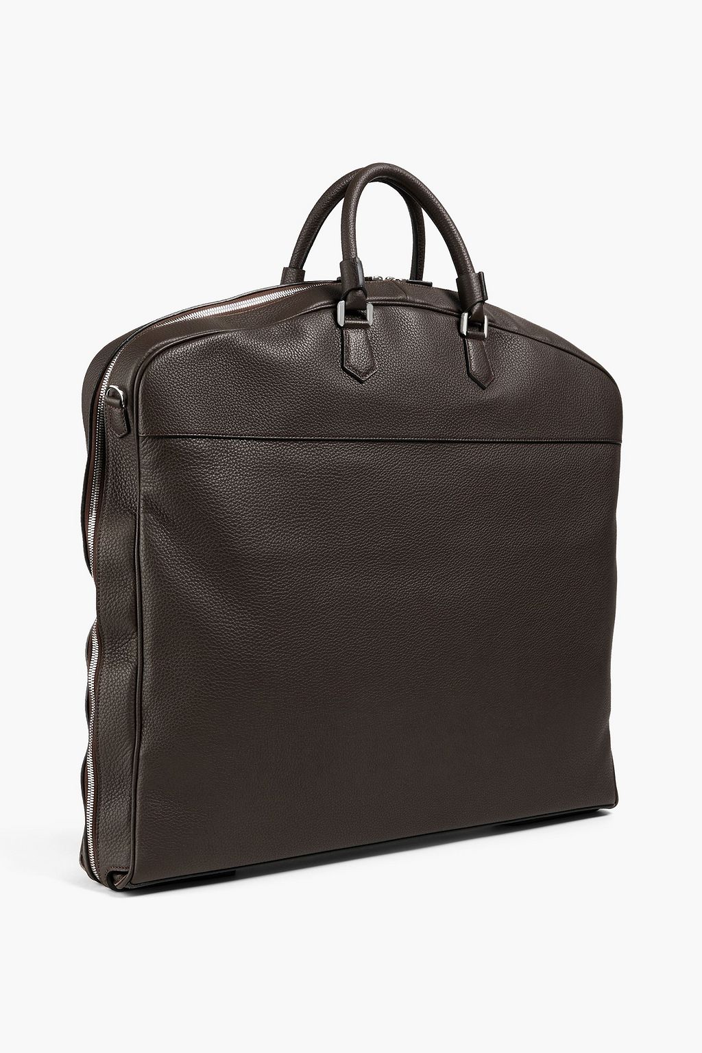 SERAPIAN Pebbled-leather garment bag