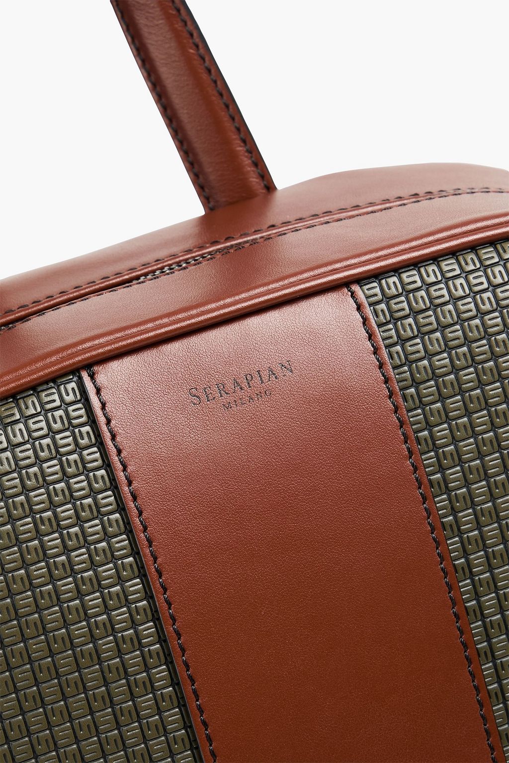 SERAPIAN Stepan embossed coated-canvas backpack