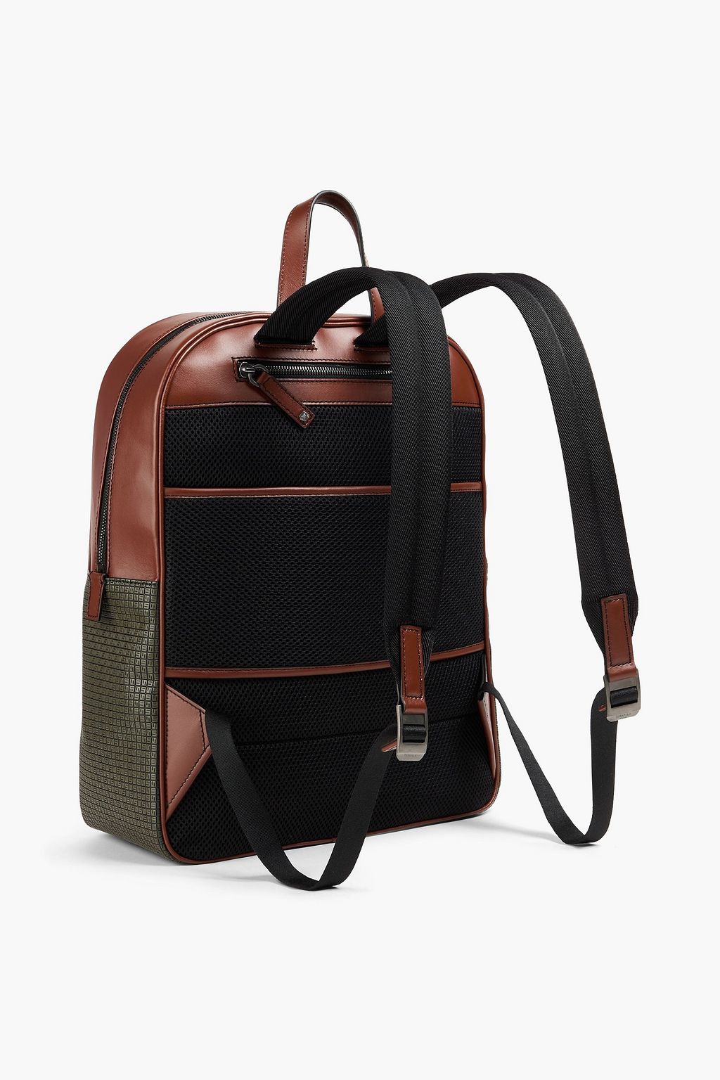 SERAPIAN Stepan embossed coated-canvas backpack