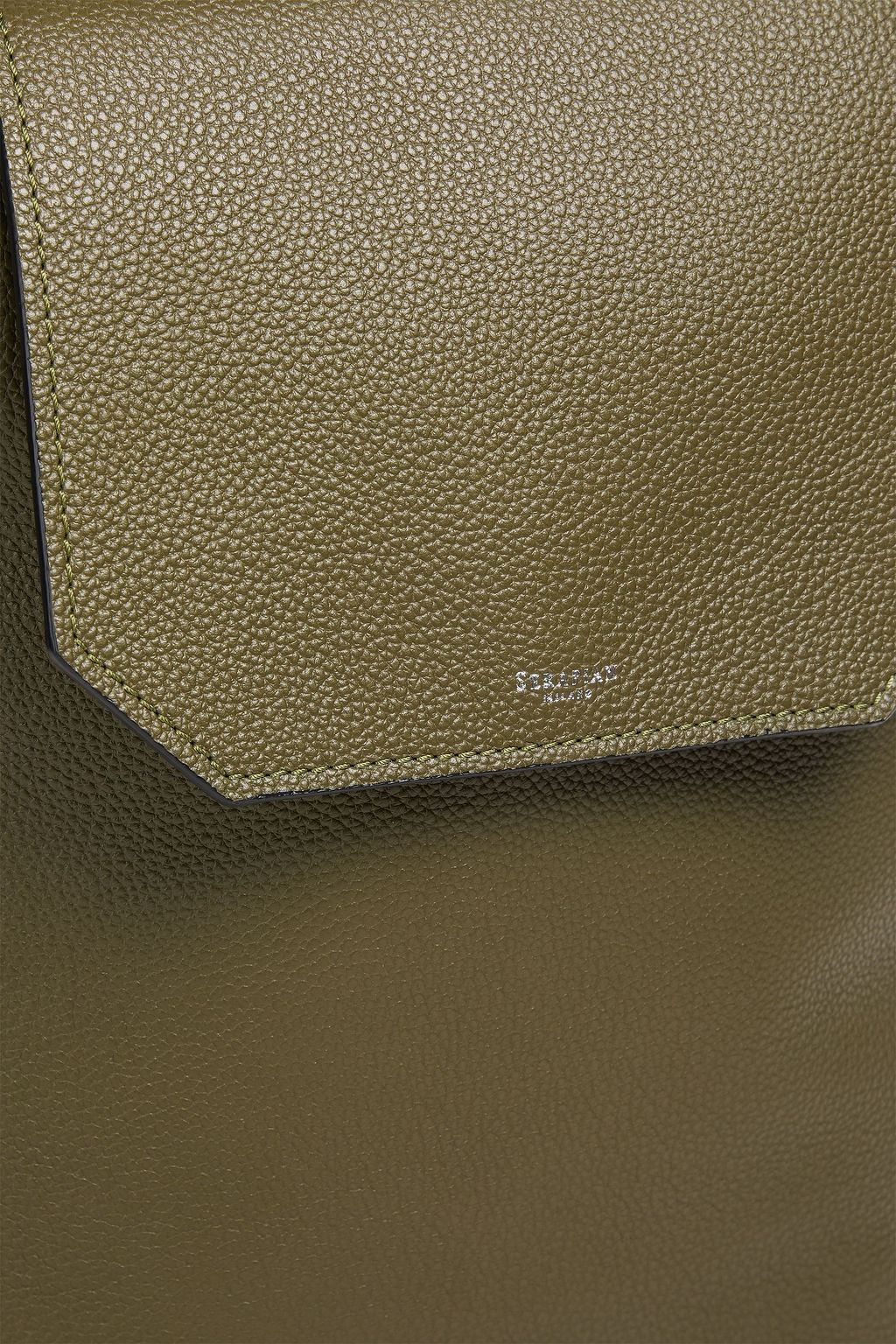 SERAPIAN Day pebbled-leather backpack