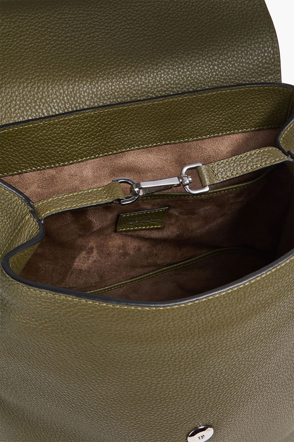 SERAPIAN Day pebbled-leather backpack