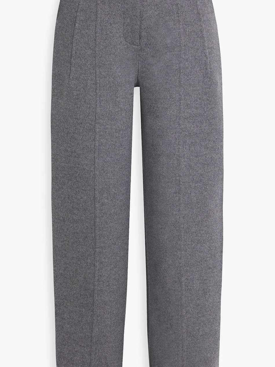 wool and cashmere-blend felt wide-leg pants