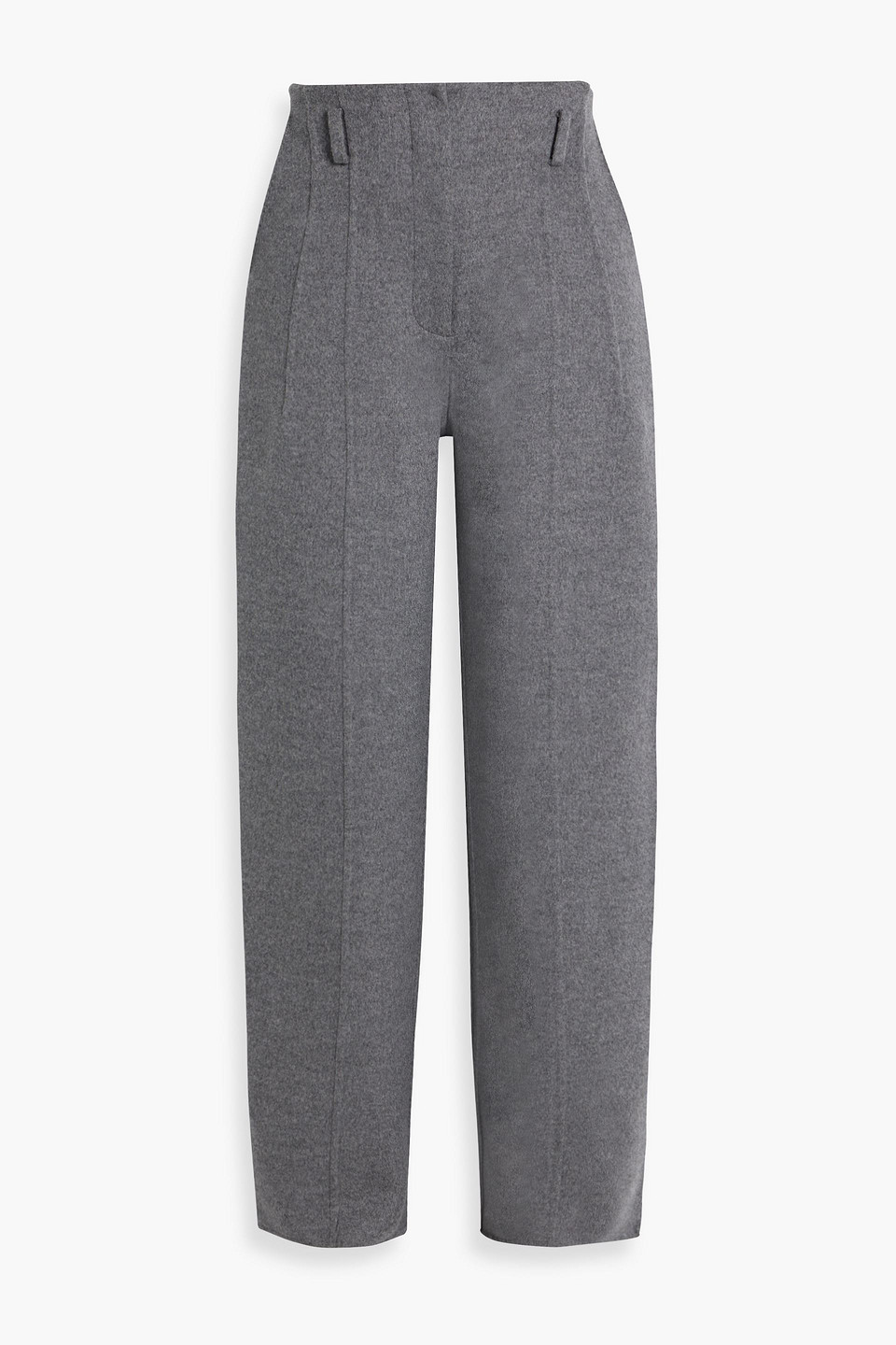Peter Do Wool And Cashmere-blend Felt Wide-leg Pants In Gray