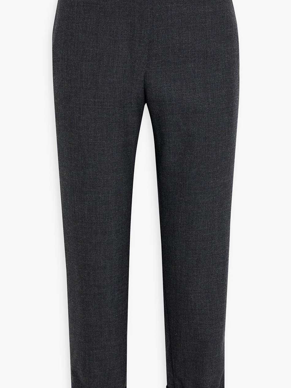 cropped wool tapered pants