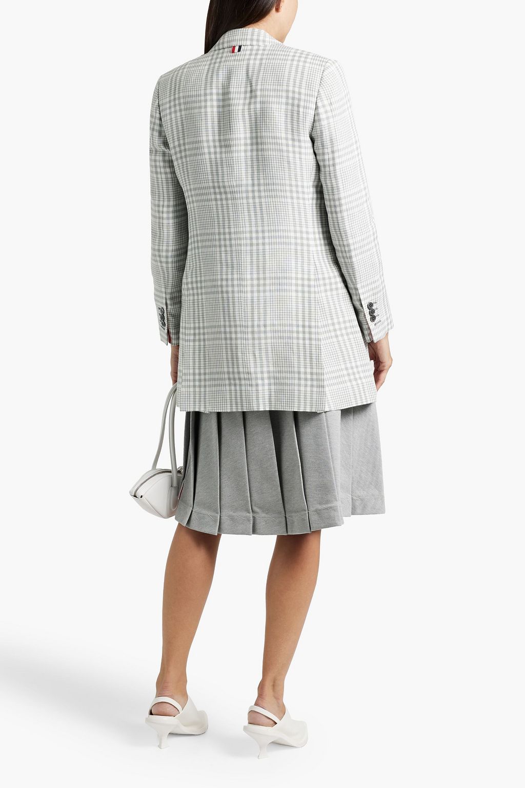 THOM BROWNE Checked linen blazer