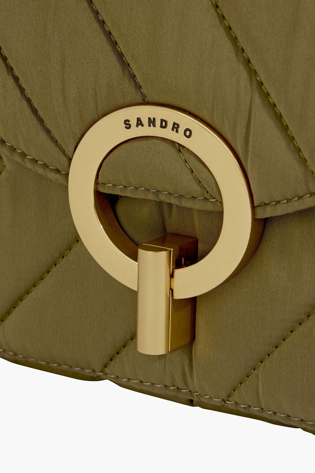 SANDRO Quilted shell shoulder bag