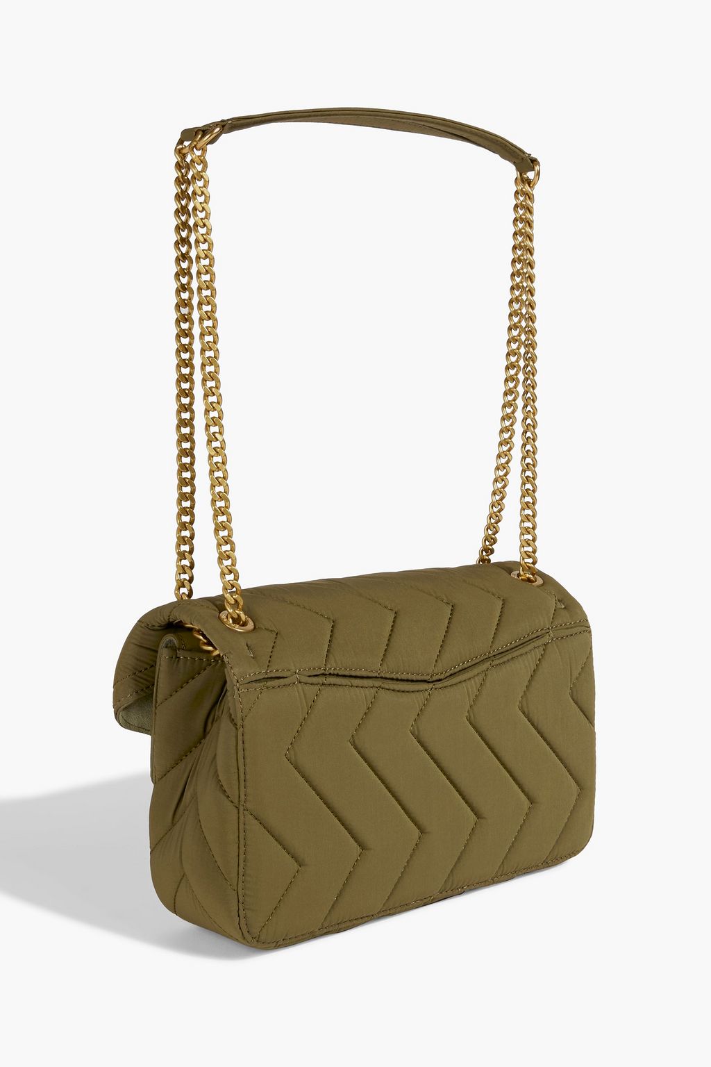 SANDRO Quilted shell shoulder bag THE OUTNET