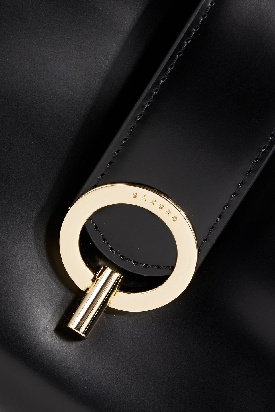 Sandro Janet Shoulder Bag In Black