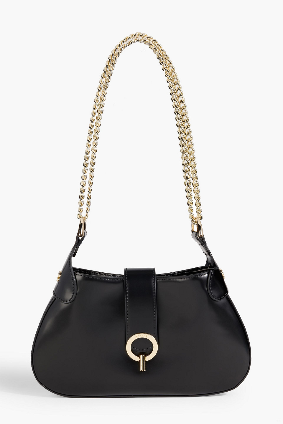 Sandro Janet Shoulder Bag In Black