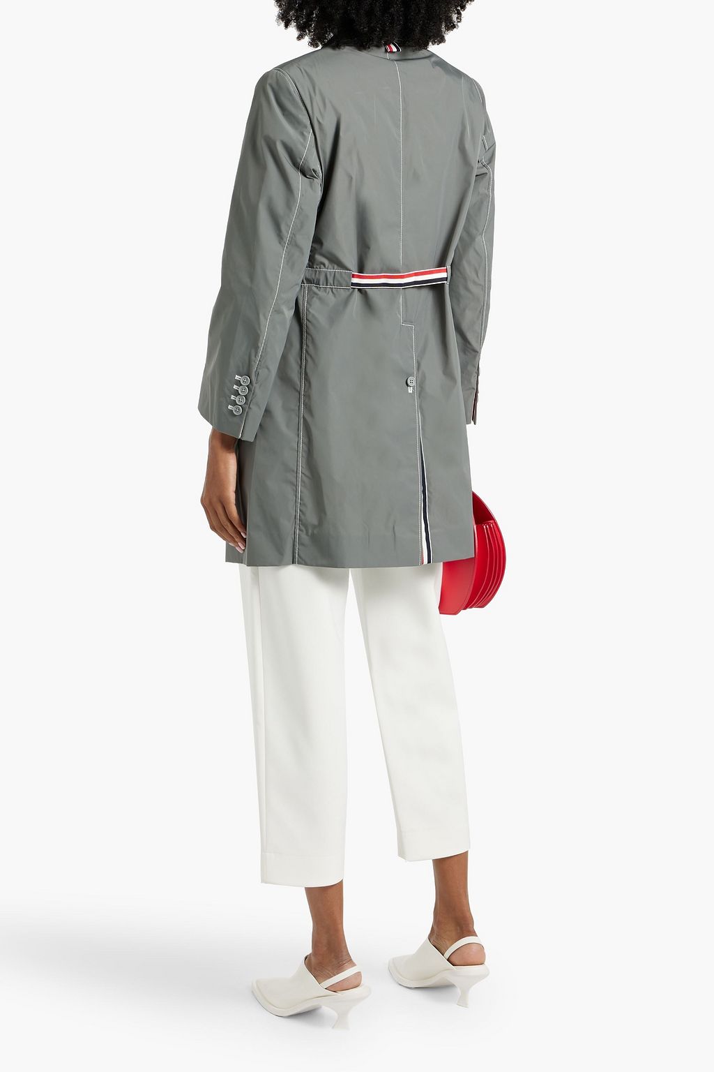 THOM BROWNE Belted shell coat