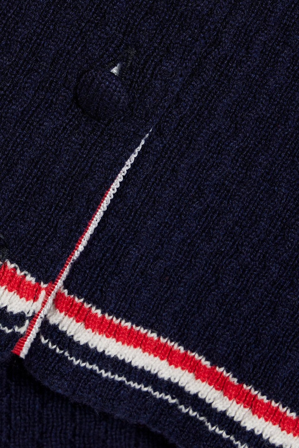 Thom Browne Striped Cashmere Sweater In Navy