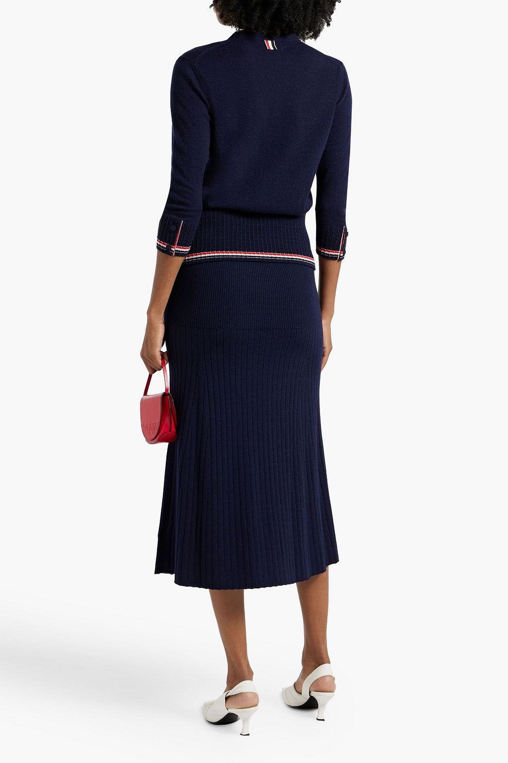 THOM BROWNE Striped cashmere sweater