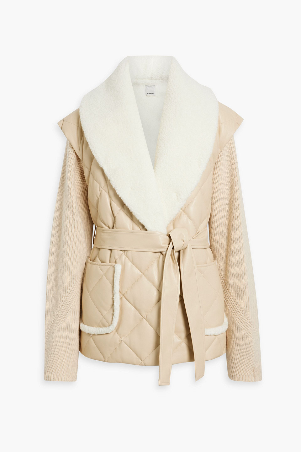 Simkhai Astra Puffer Jacket In Beige