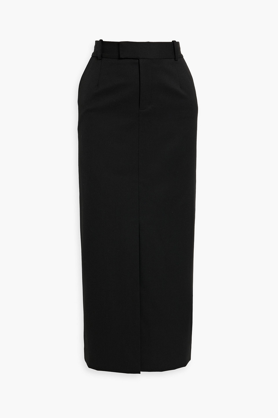 Simkhai Wool-blend Twill Midi Skirt In Black