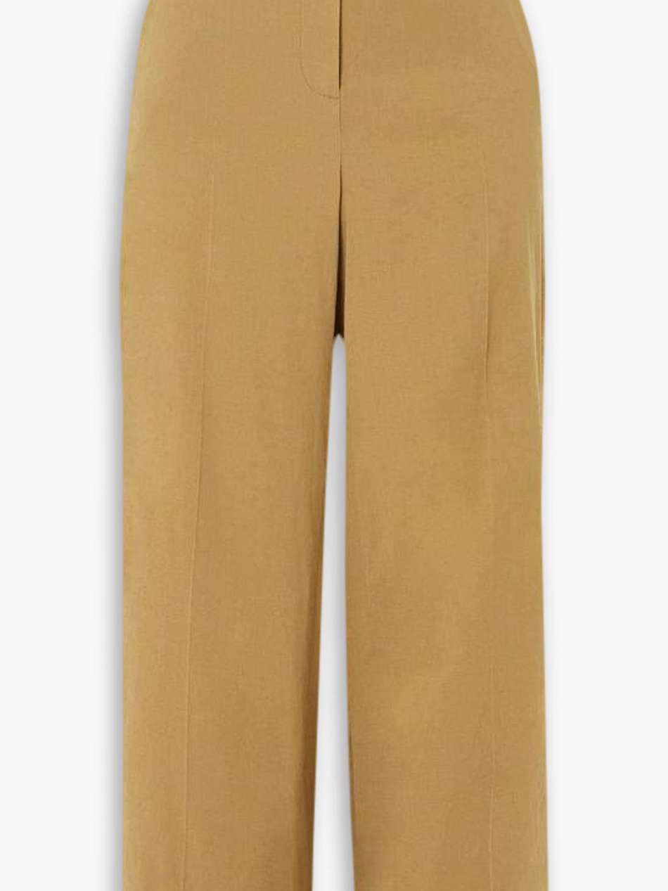 brixton cropped linen-blend wide-leg pants