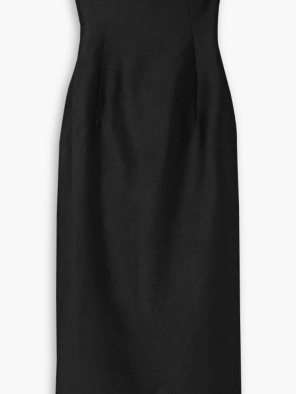 ume strapless wool and silk-blend midi dress