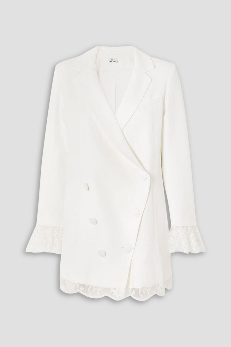 Rime Arodaky Lui Lace-trimmed Crepe Mini Dress In White
