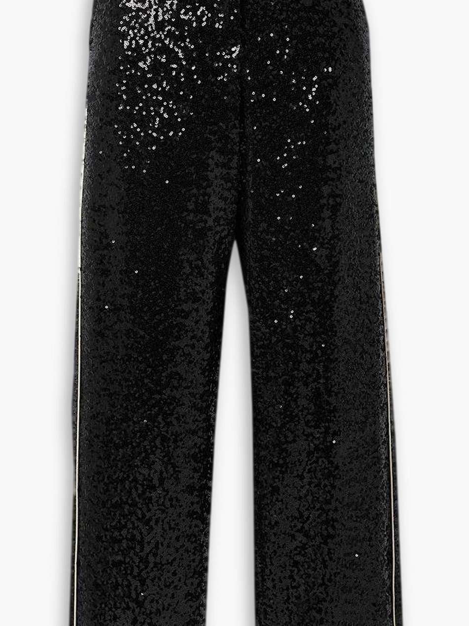 loren sequined tulle straight-leg pants