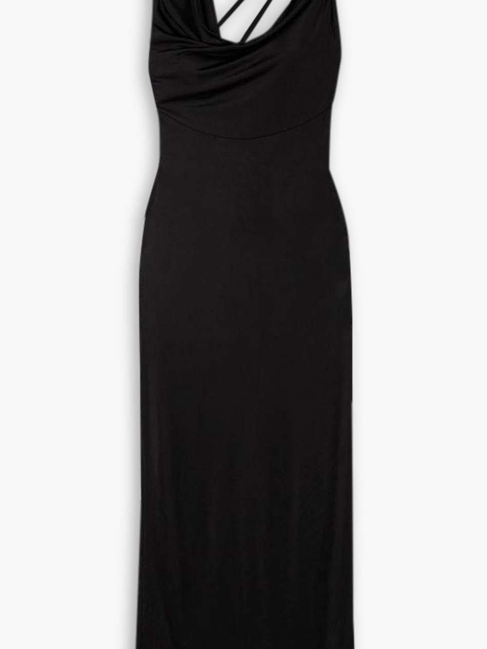 twisted draped jersey gown