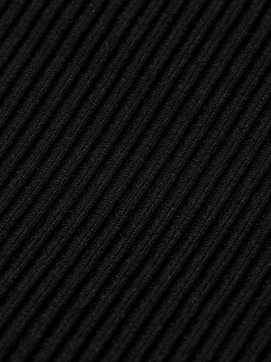 ribbed-knit midi-dress