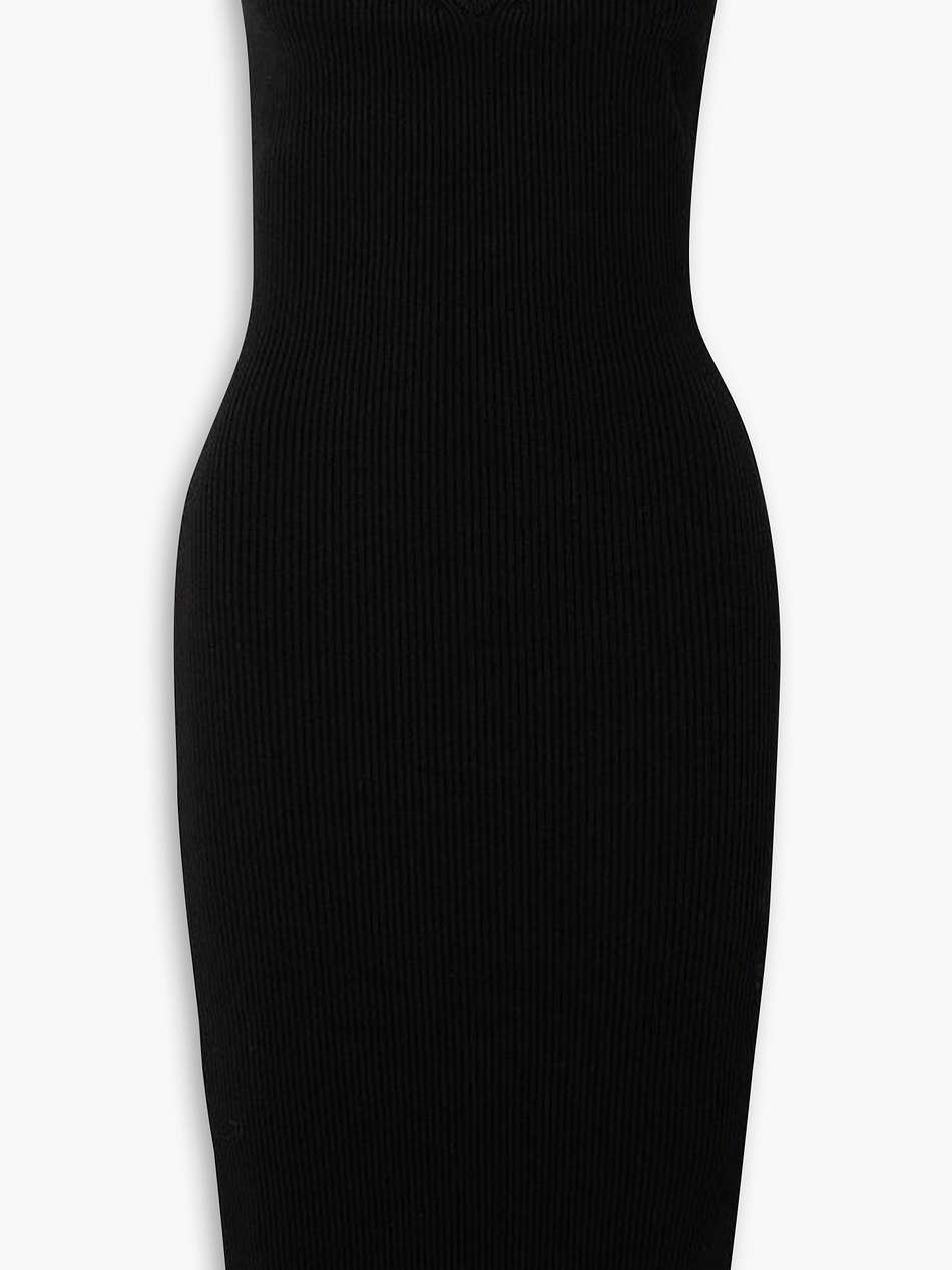ribbed-knit midi-dress
