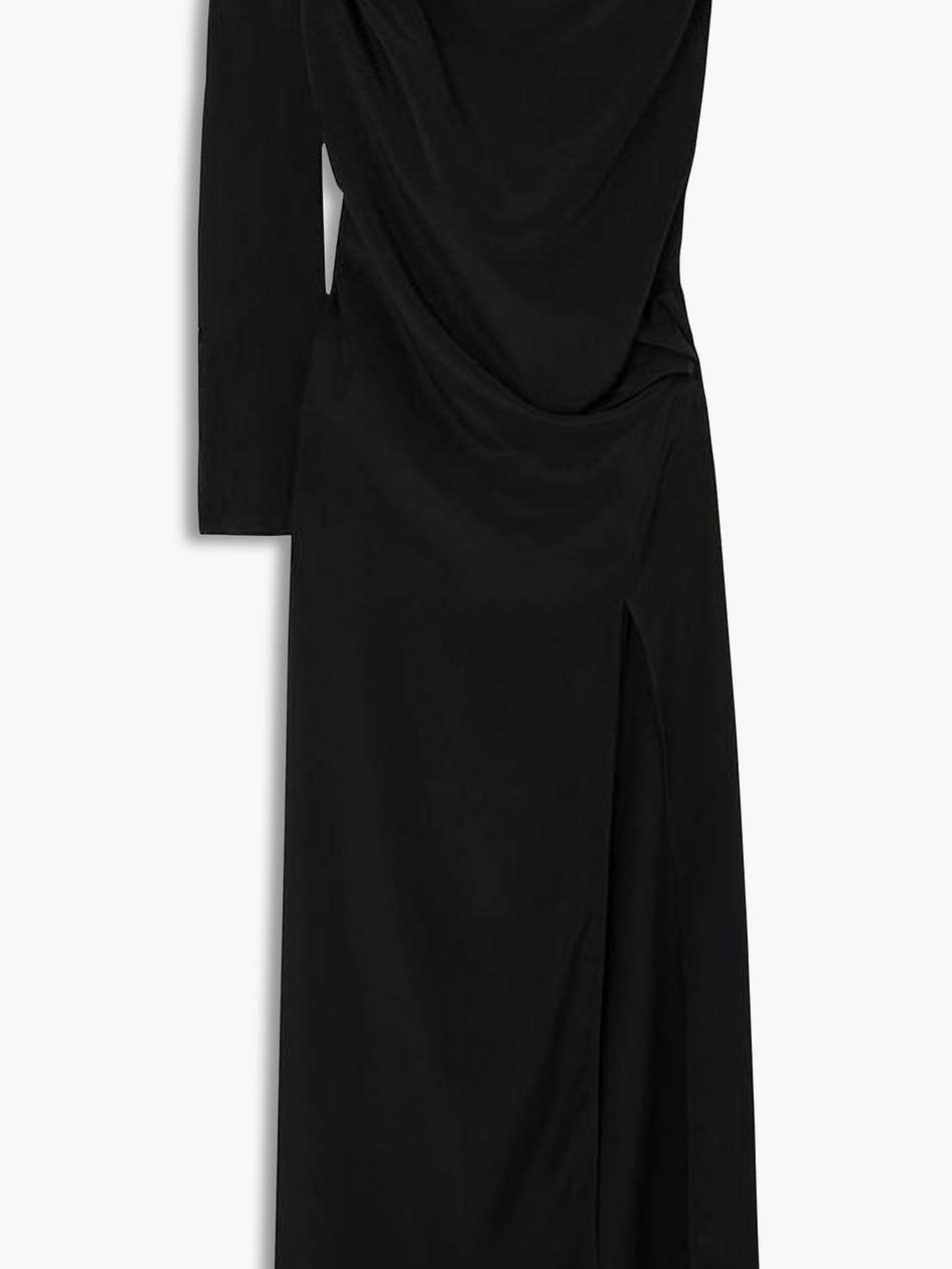 draped silk-crepe maxi dress