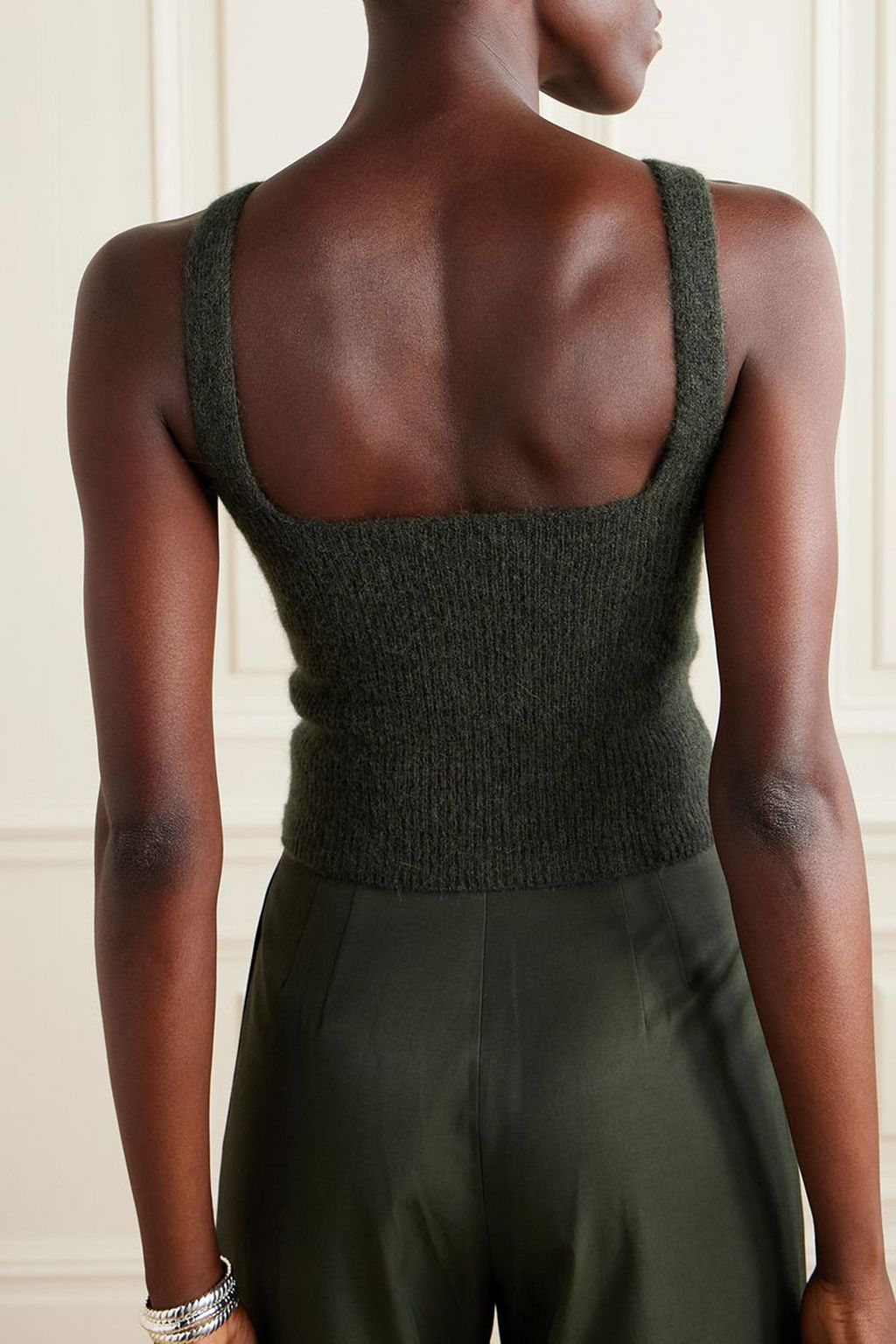 CORTANA Zakia ribbed alpaca, silk and wool-blend tank