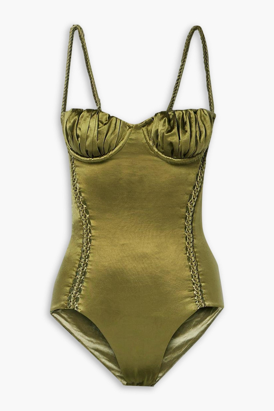 Isa Boulder Green Formality Swimsuit In Grassgold