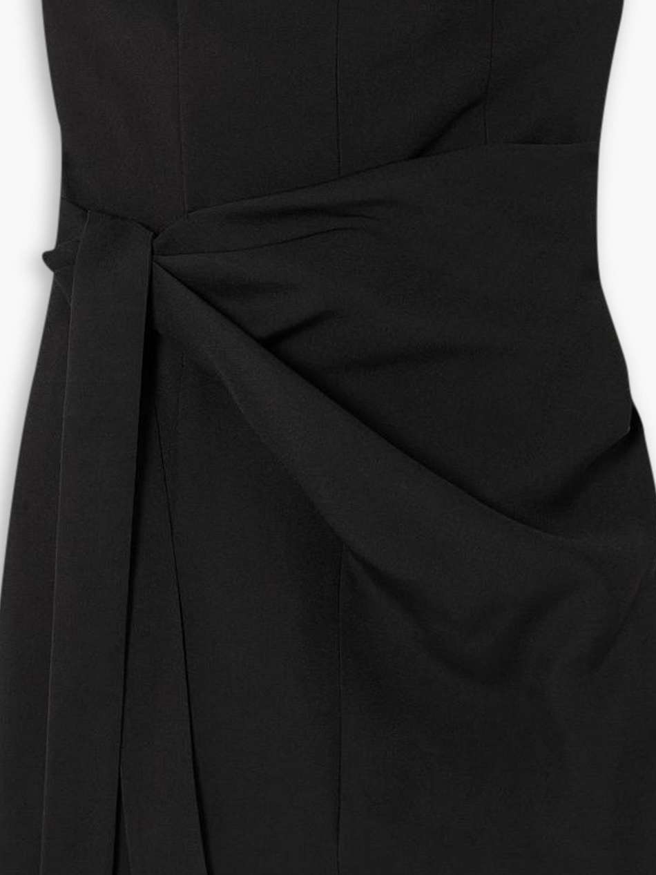 natal draped grain de poudre mini dress