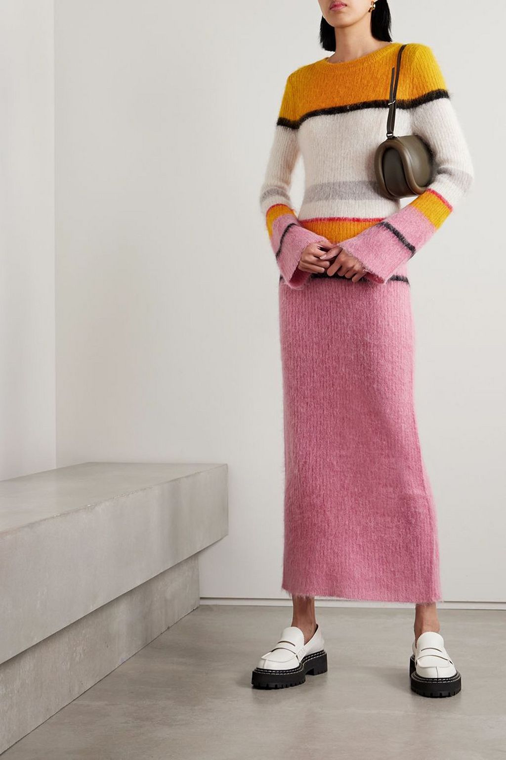ZANKOV Matilda striped brushed knitted maxi dress