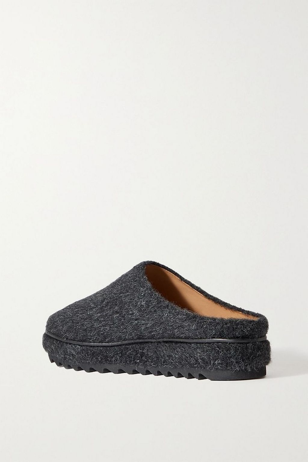 LAUREN MANOOGIAN Moto brushed alpaca and merino wool-blend mules