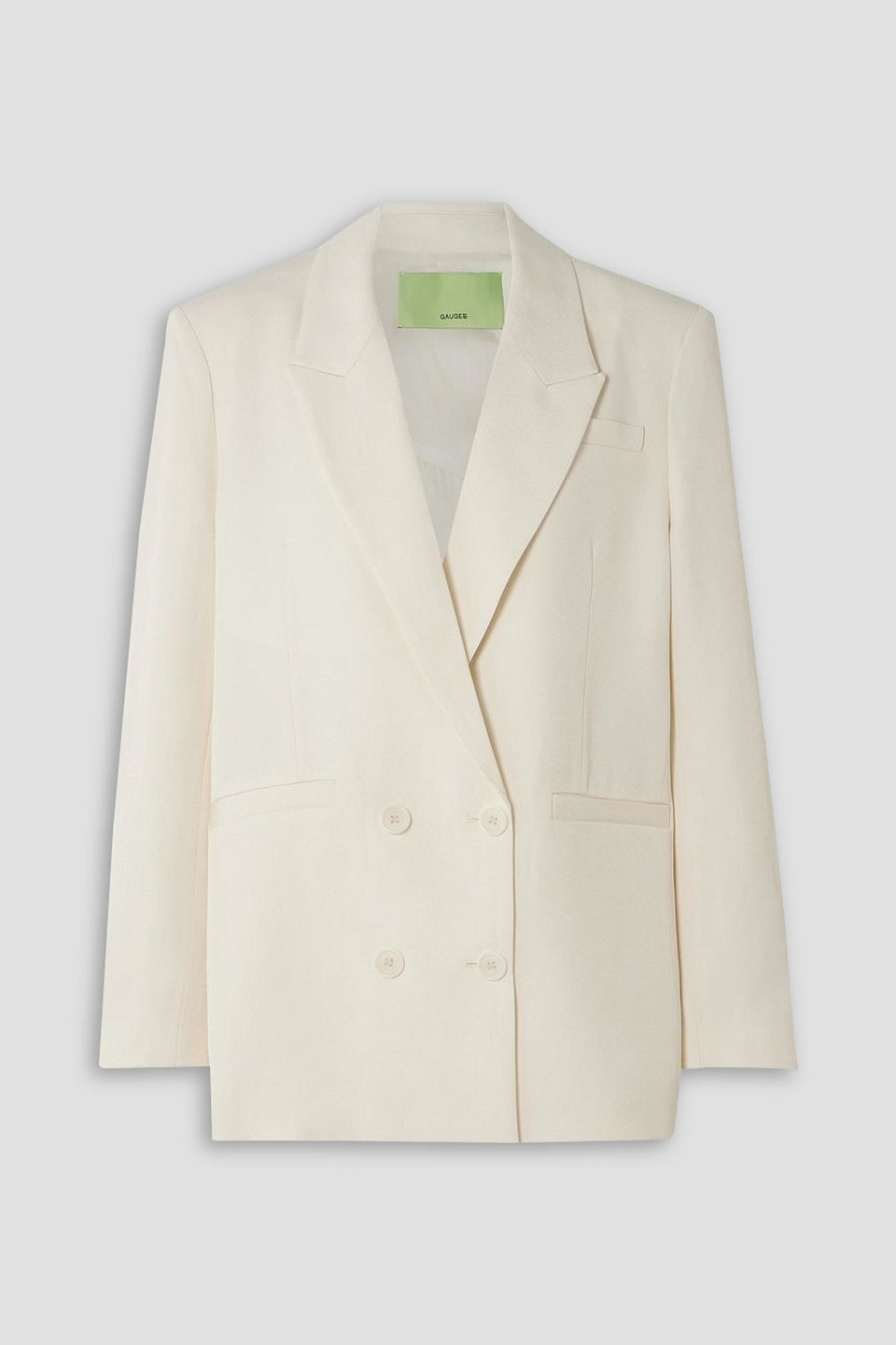 Gauge81 Vidal Double-breasted Grain De Poudre Blazer In Ecru