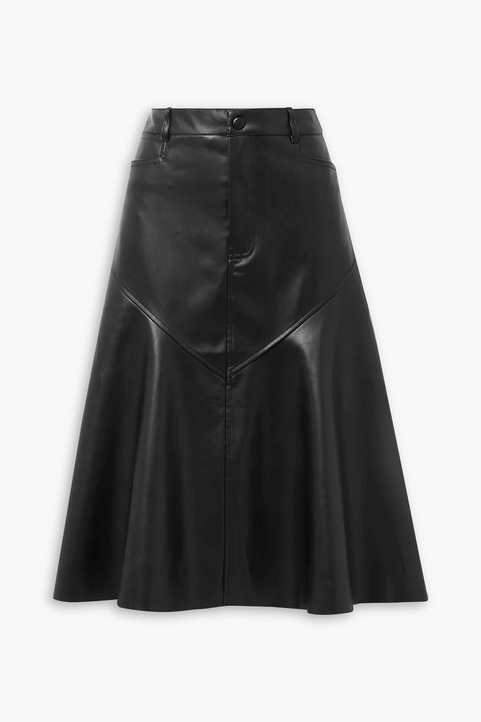 Proenza Schouler Jesse Faux Leather Midi Skirt In Black