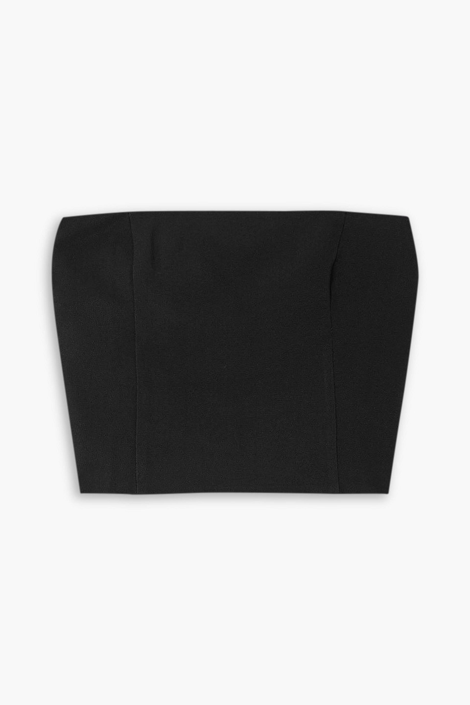 Gauge81 Tona Cropped Strapless Crepe Top In Black
