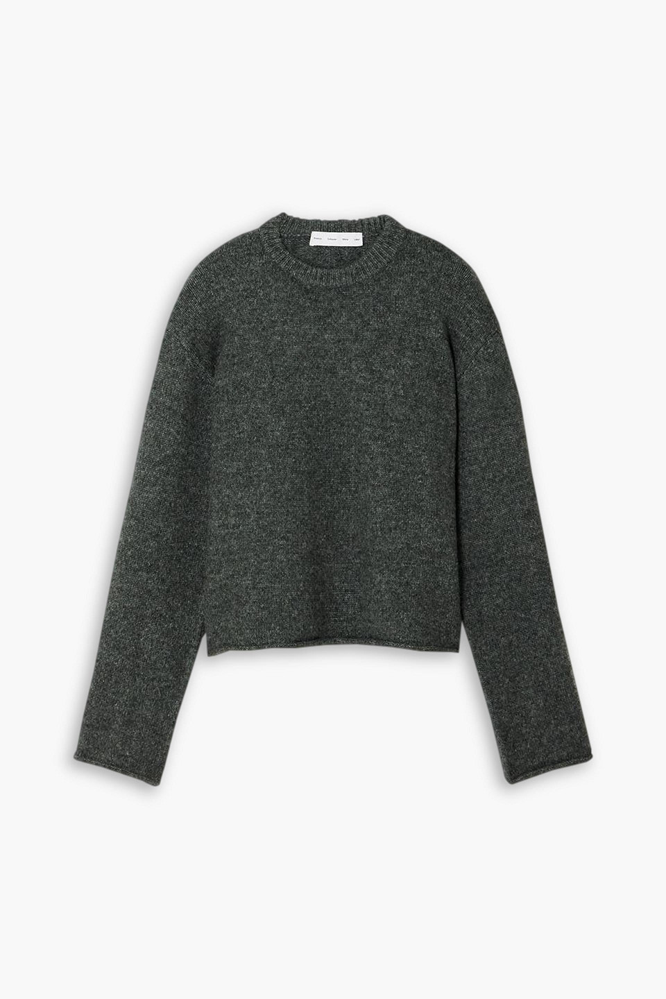 Proenza Schouler Tara Mélange Knitted Sweater In Dark Gray