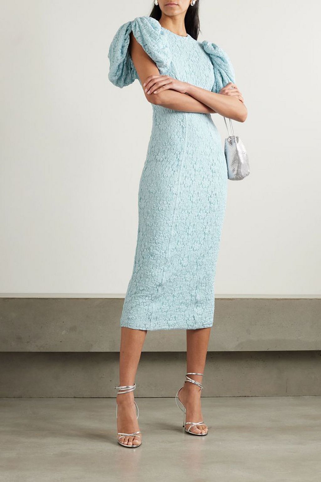 ROTATE BIRGER CHRISTENSEN Gathered lace midi dress