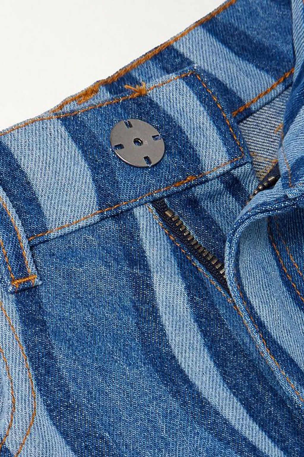 AREA Sunray embellished printed high-rise wide-leg jeans