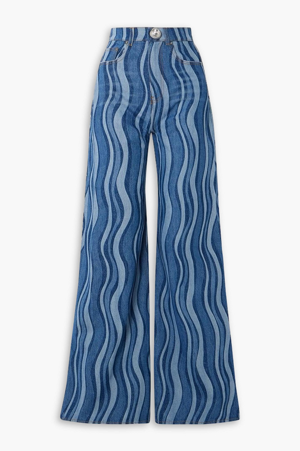 Area Sunray Wide-leg Jeans In Mid Denim
