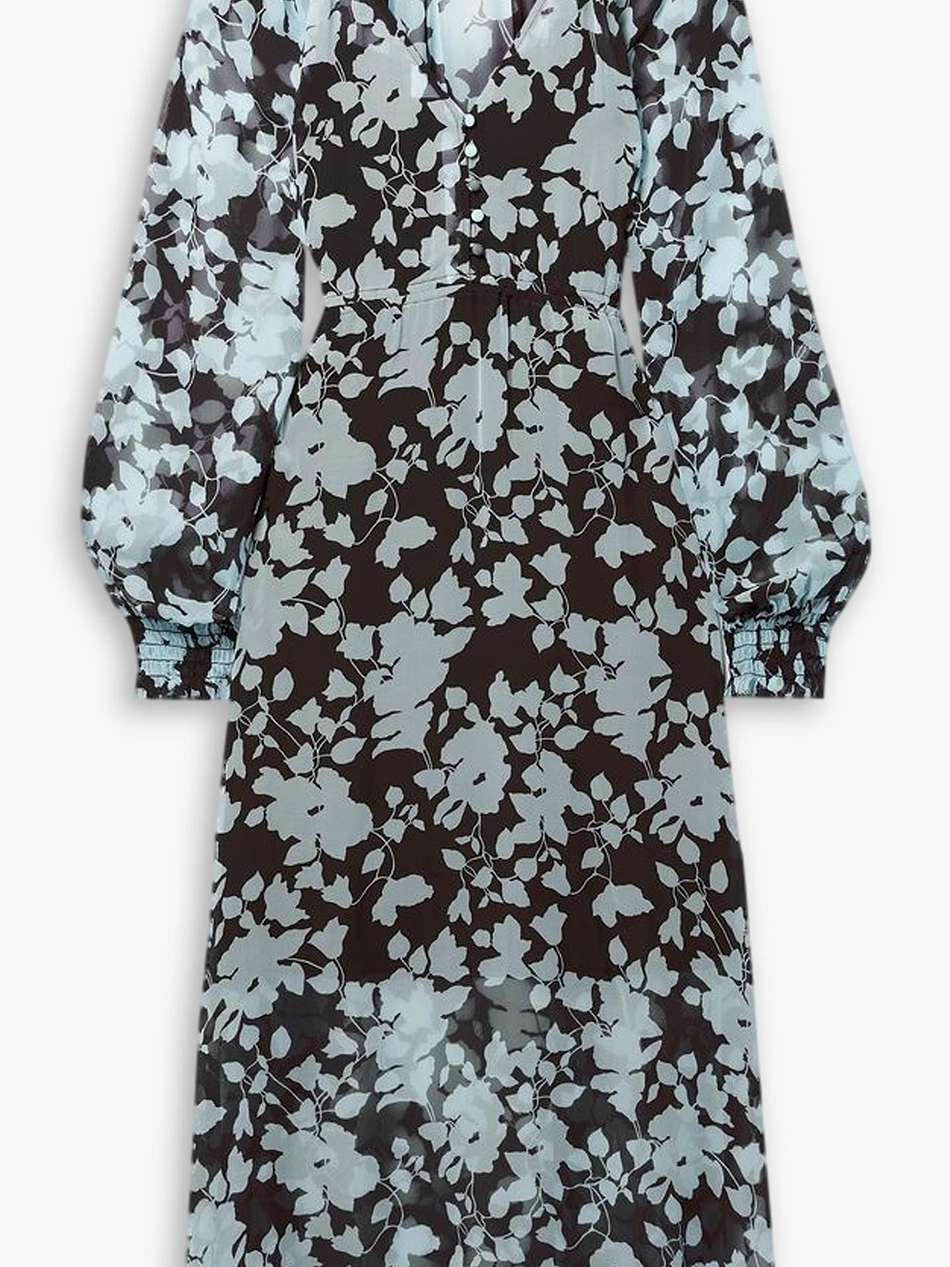 aleksandra floral-print silk-chiffon midi dress