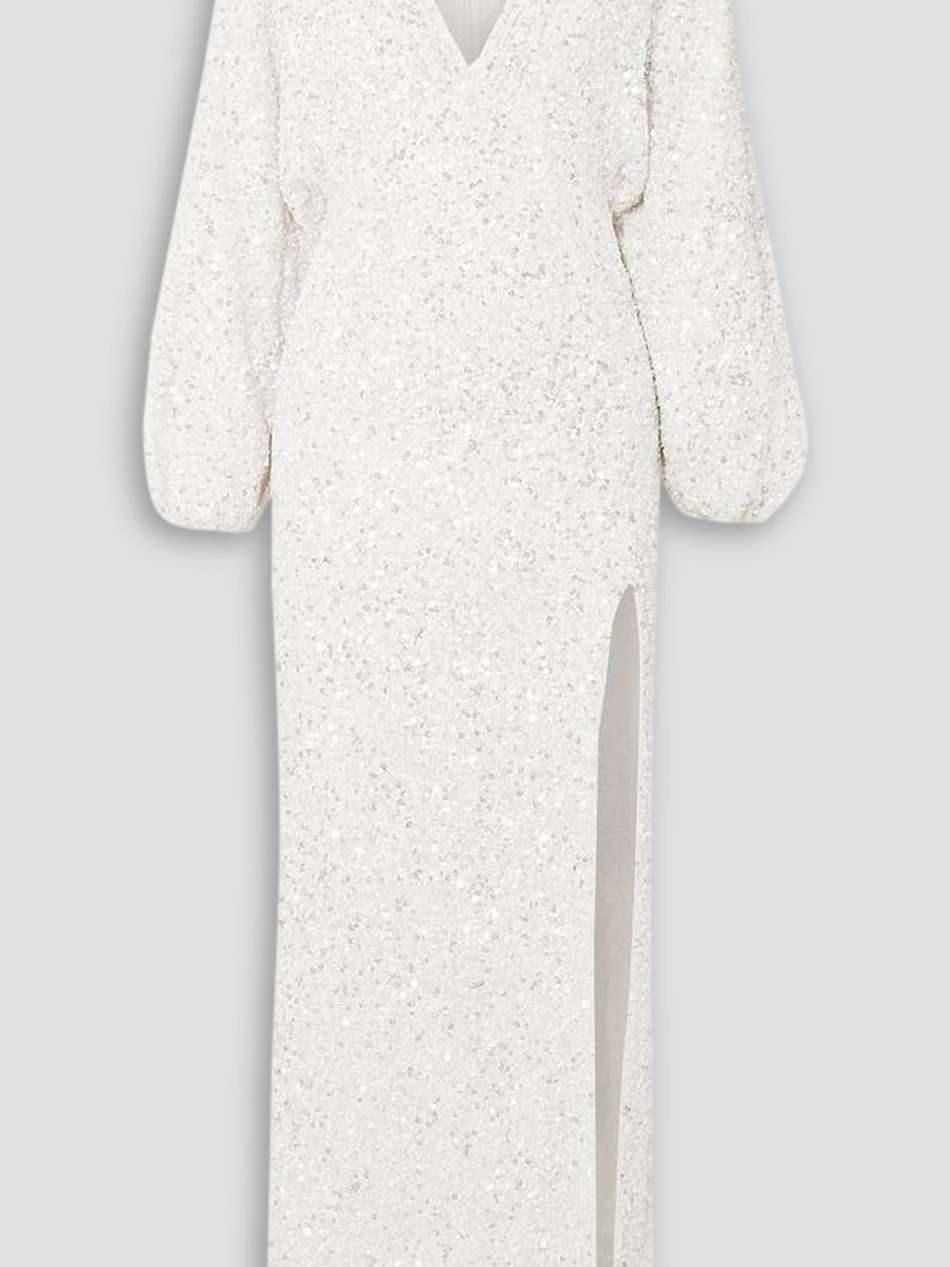 camille sequined chiffon maxi dress