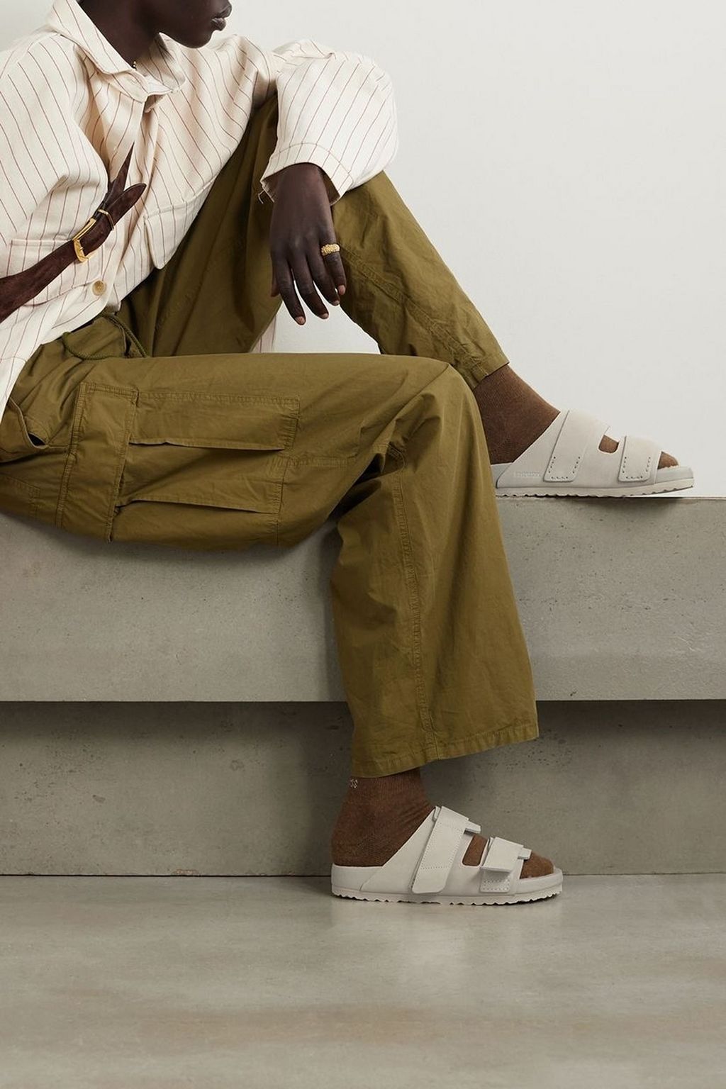 BIRKENSTOCK X TEKLA Uji shearling-lined suede sandals