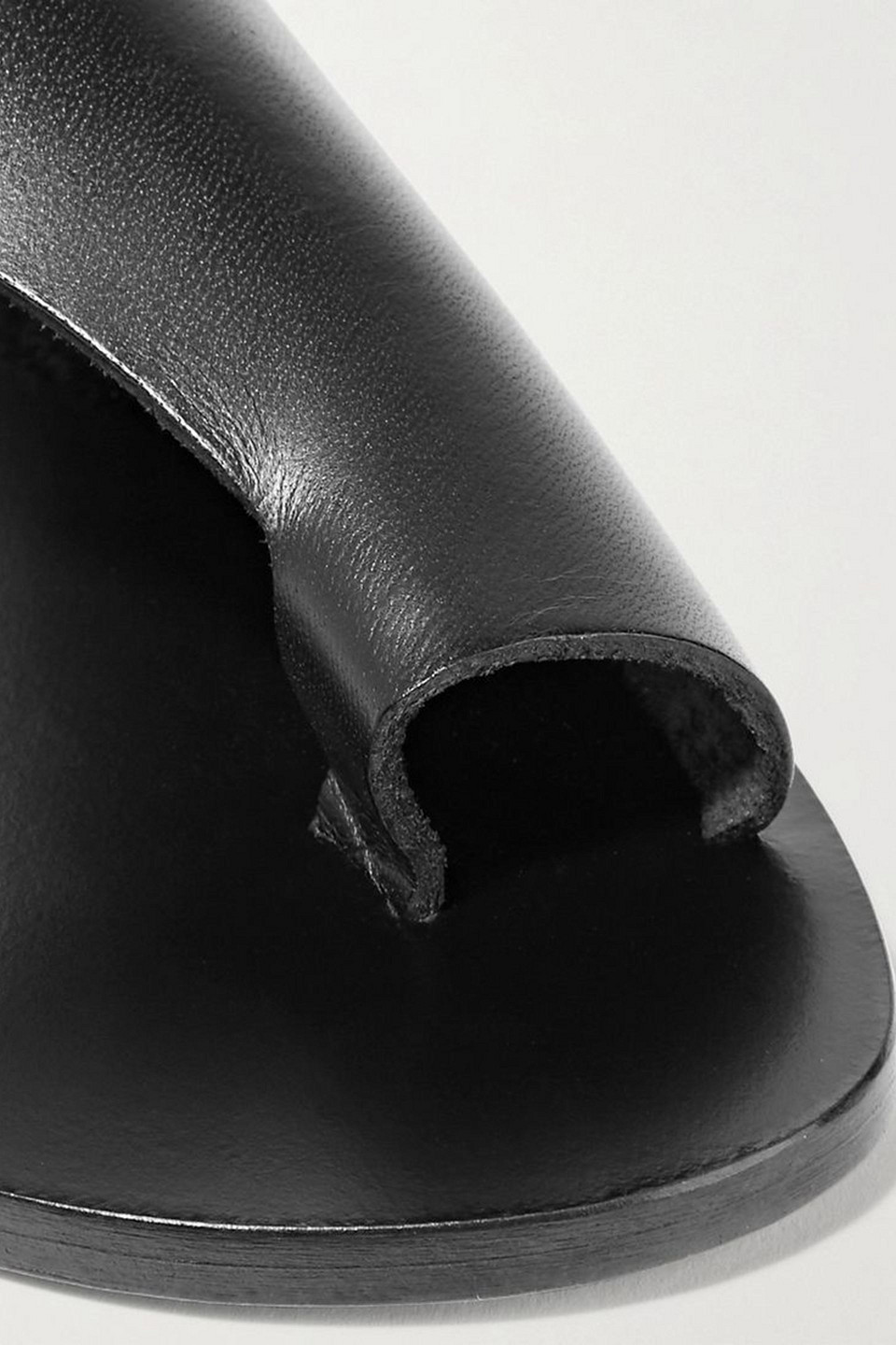 Shop Atp Atelier Rosa Cutout Leather Sandals In Black