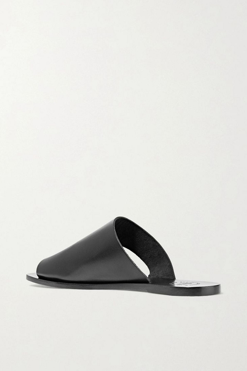 Shop Atp Atelier Rosa Cutout Leather Sandals In Black