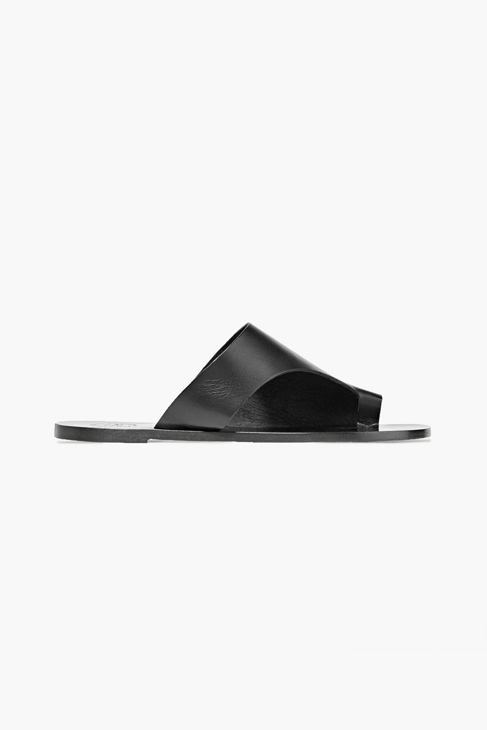 Shop Atp Atelier Rosa Cutout Leather Sandals In Black
